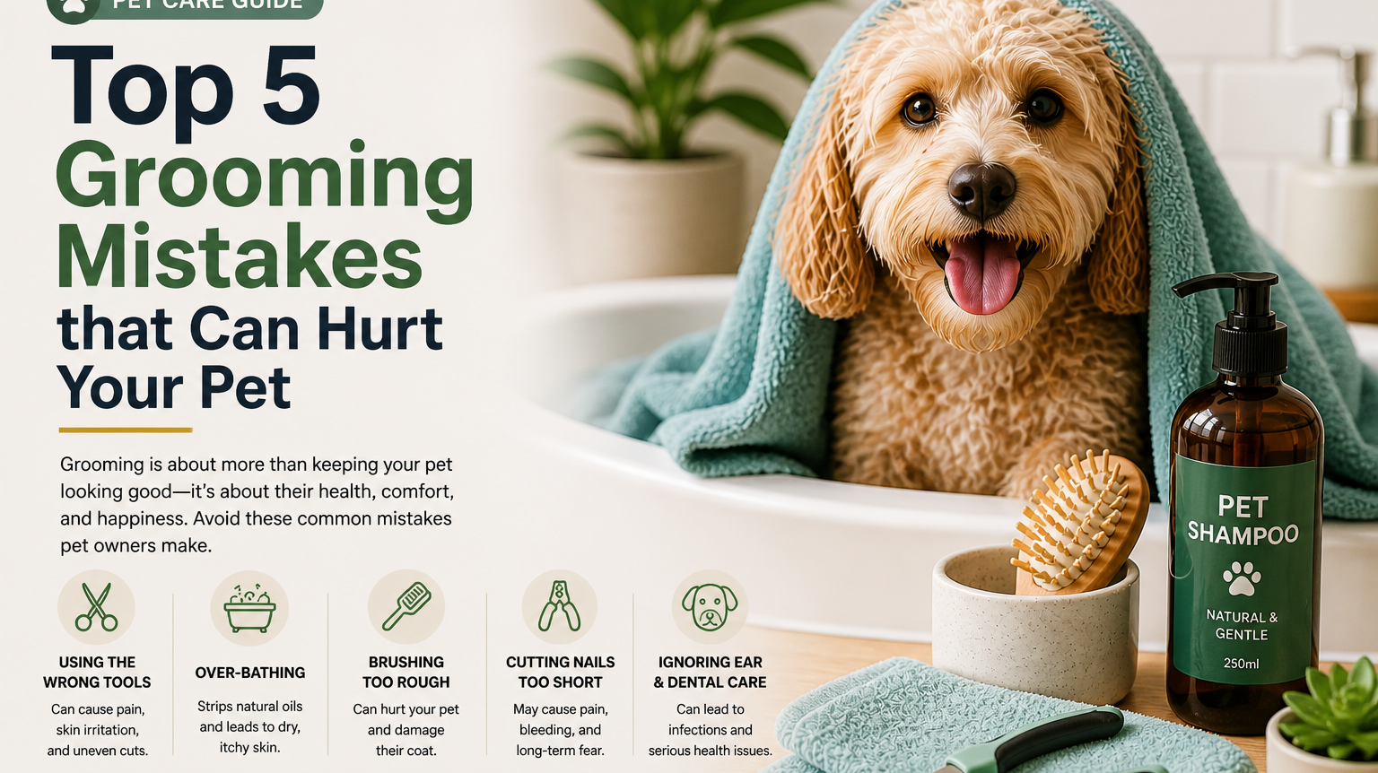 Top 5 Grooming Mistakes That Can Hurt Your Pet