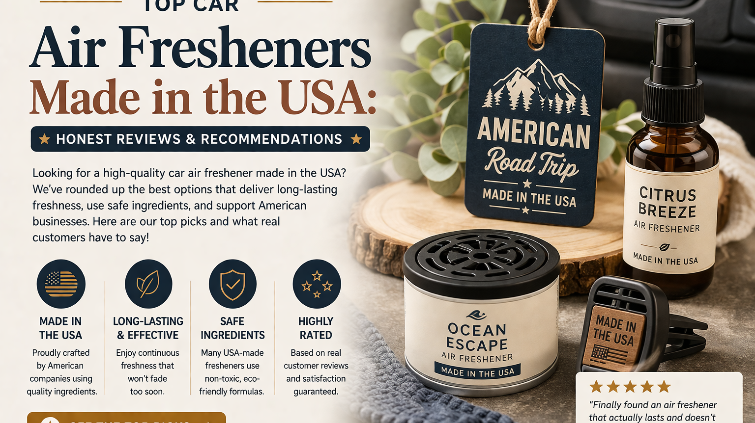 Top Car Air Fresheners Made in the USA: Honest Reviews & Recommendations