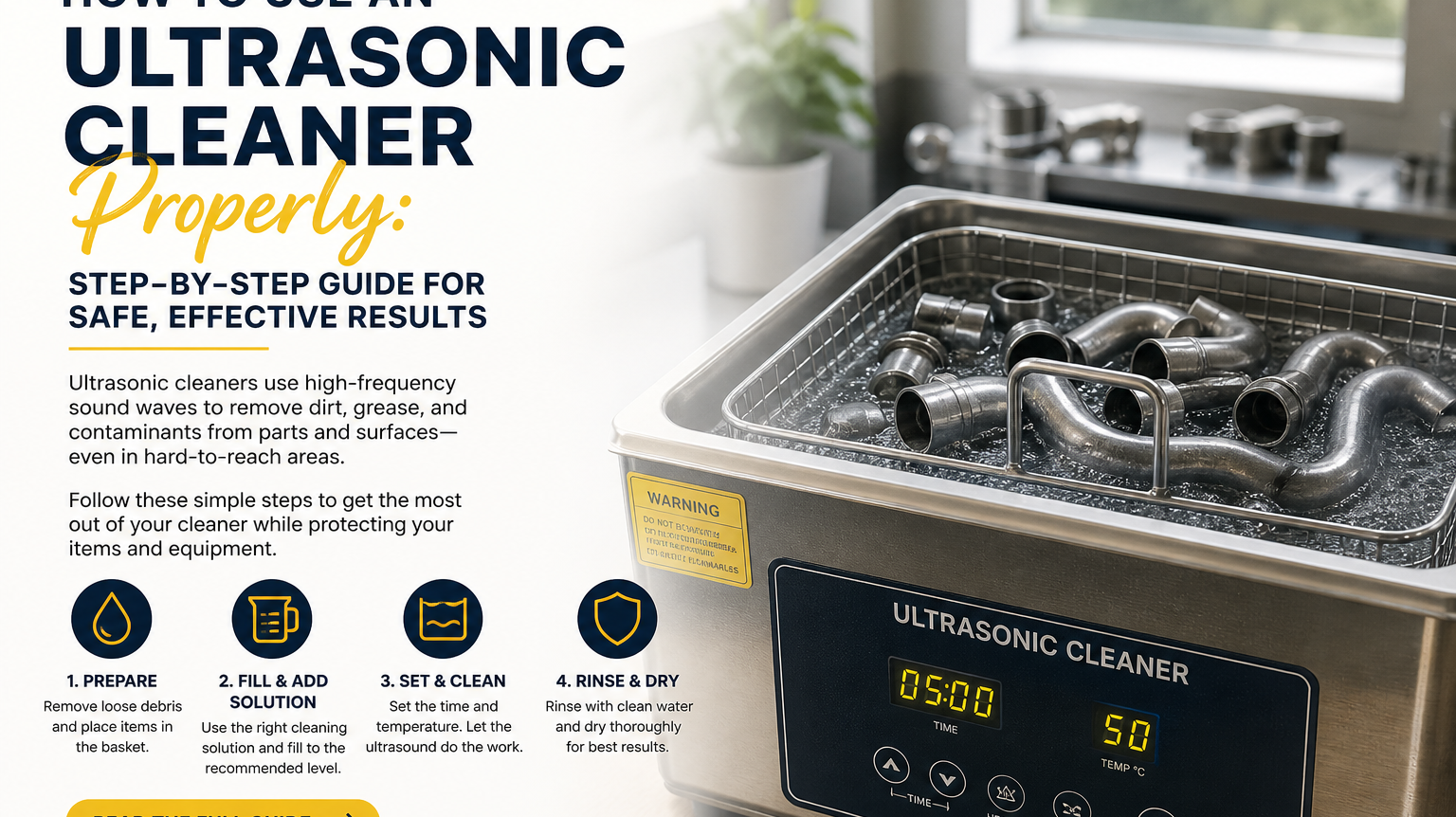 How to Use an Ultrasonic Cleaner Properly: Step-by-Step Guide for Safe, Effective Results