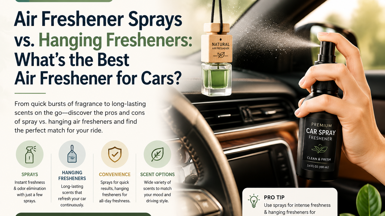 Air Freshener Sprays vs. Hanging Fresheners: What’s the Best Air Freshener for Cars?