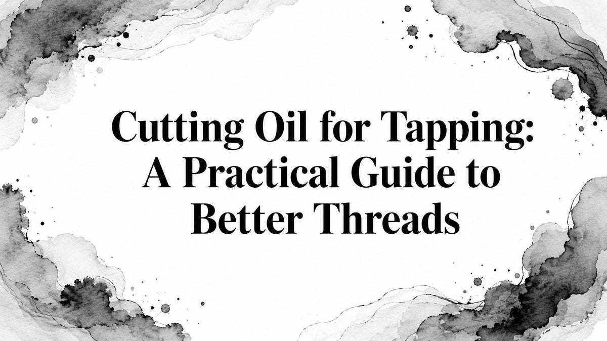 Cutting Oil for Tapping: A Practical Guide to Better Threads