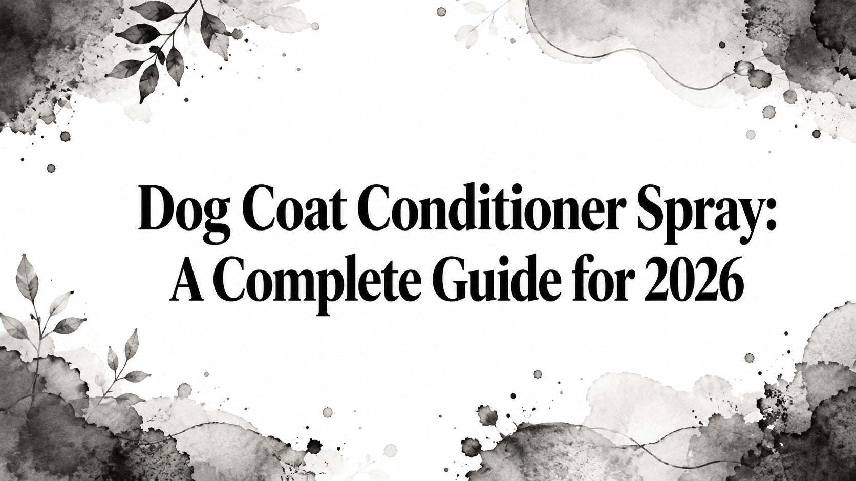 Dog Coat Conditioner Spray: A Complete Guide for 2026