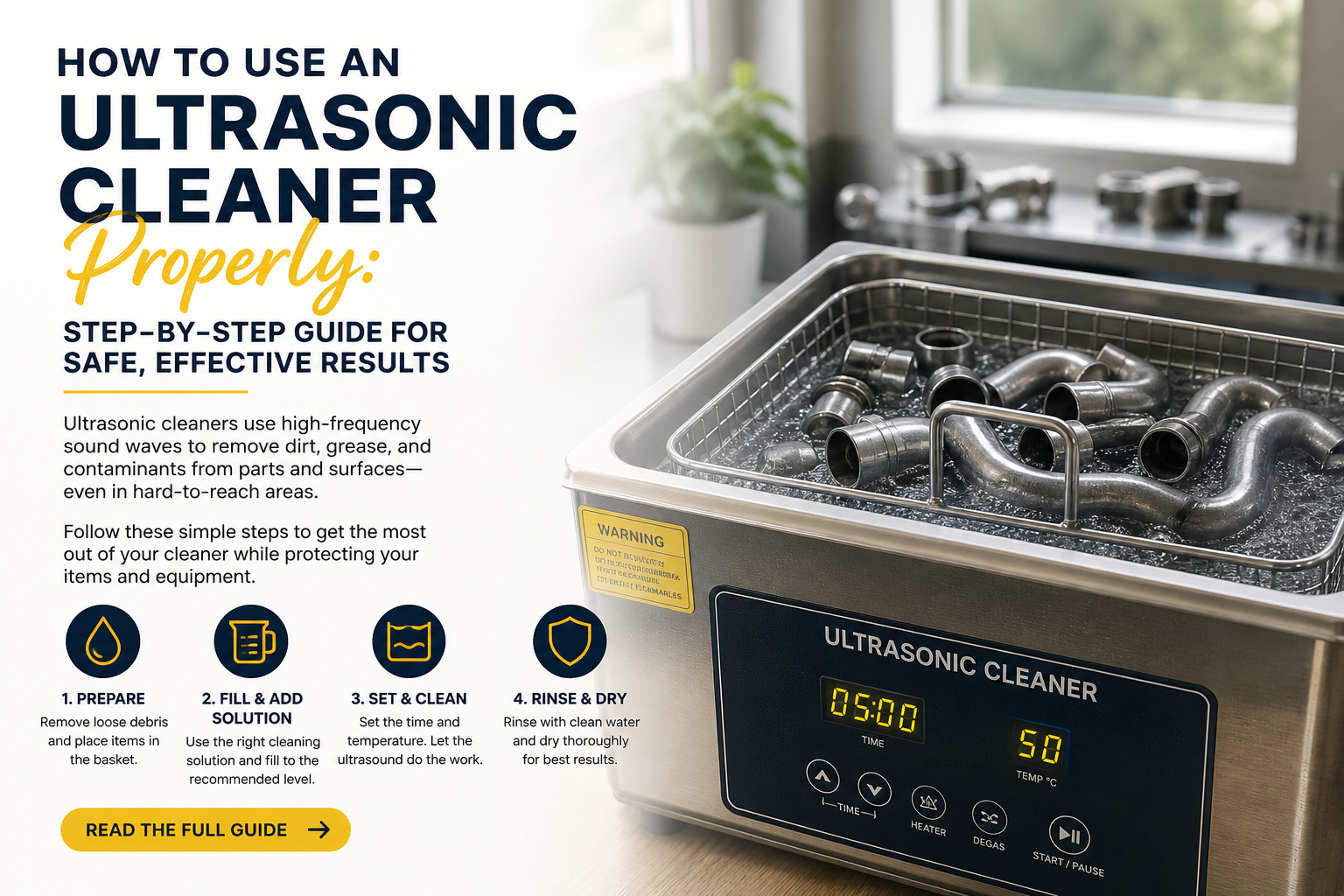 How to Use an Ultrasonic Cleaner Properly: Step-by-Step Guide for Safe, Effective Results