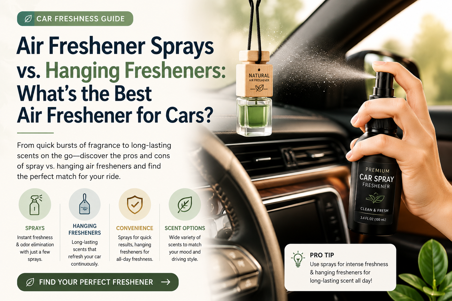 Air Freshener Sprays vs. Hanging Fresheners: What’s the Best Air Freshener for Cars?
