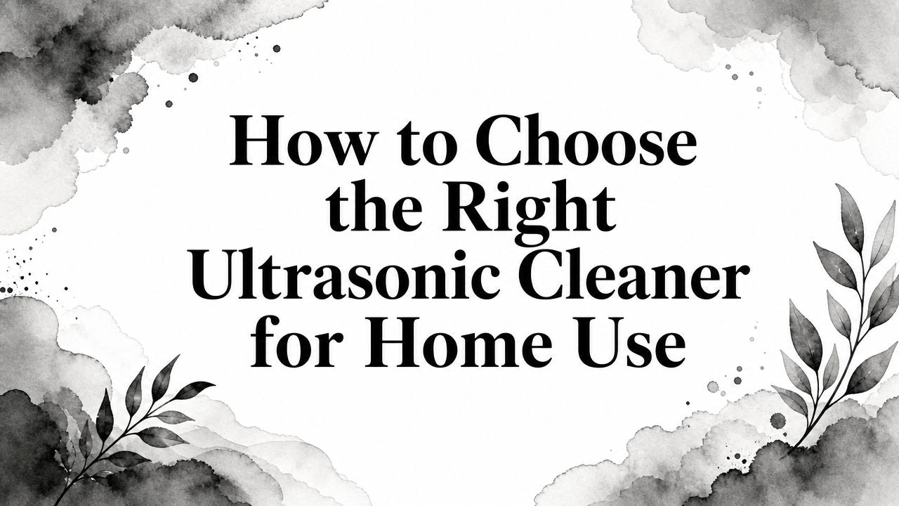 How to Choose the Right Ultrasonic Cleaner for Home Use