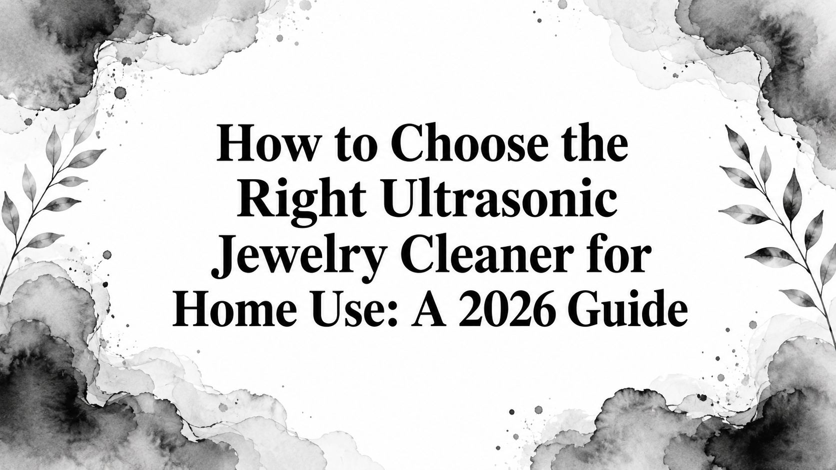 How to Choose the Right Ultrasonic Jewelry Cleaner for Home Use: A 2026 Guide