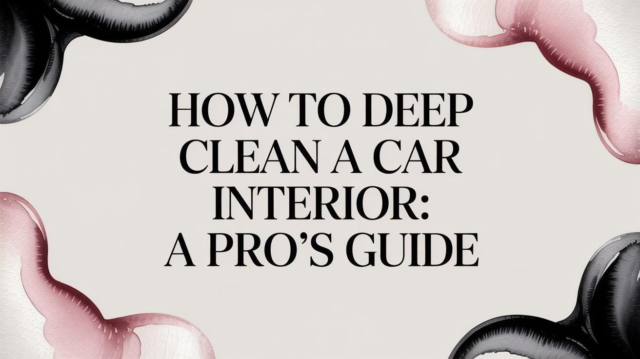 How to Deep Clean a Car Interior: A Pro's Guide