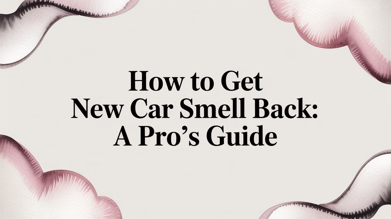 How to Get New Car Smell Back: A Pro's Guide