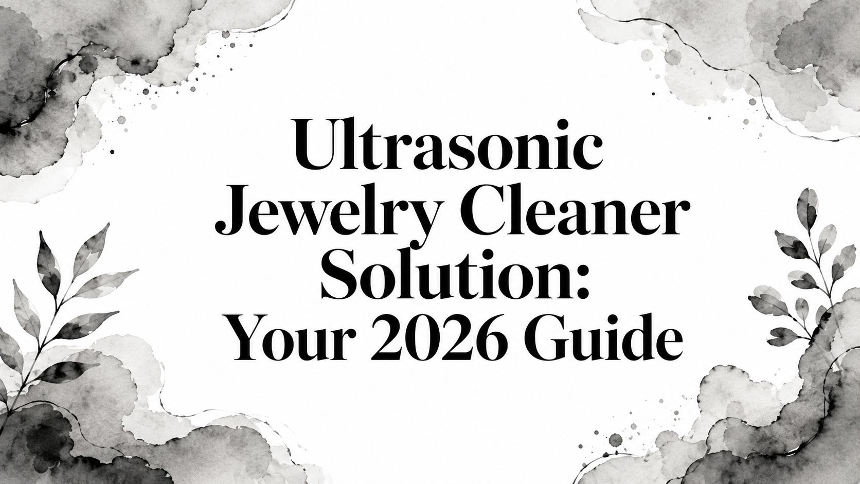 Ultrasonic Jewelry Cleaner Solution: Your 2026 Guide