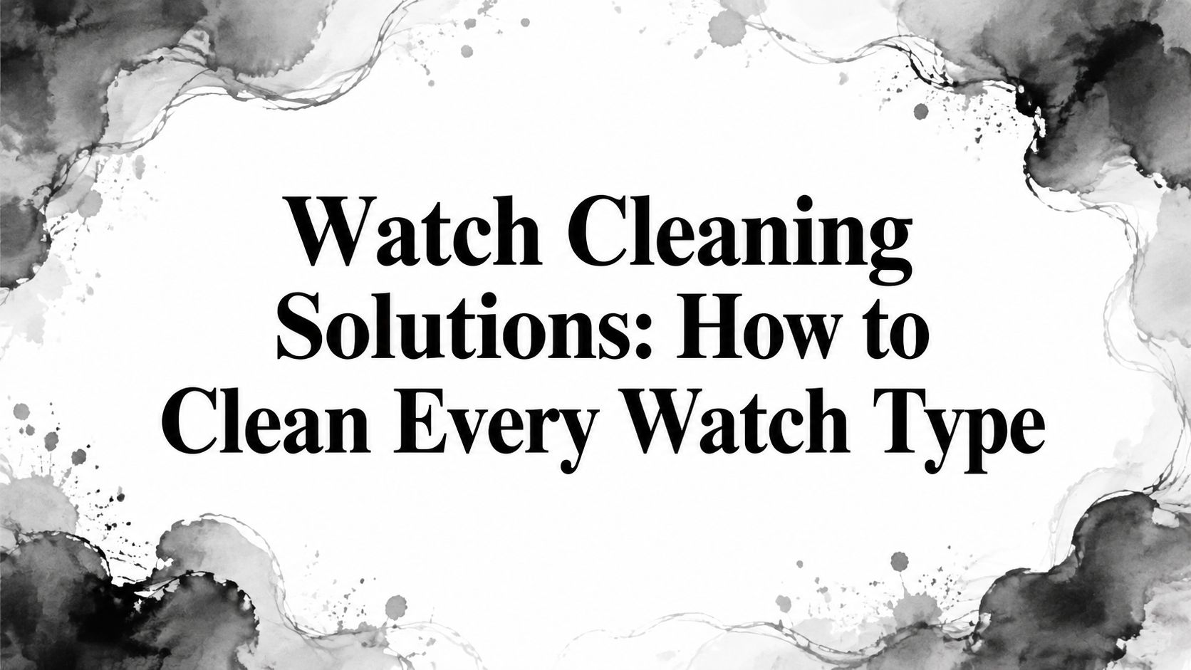 Watch Cleaning Solutions: How to Clean Every Watch Type