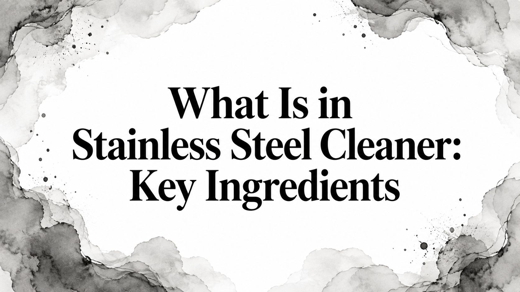 What Is in Stainless Steel Cleaner: Key Ingredients