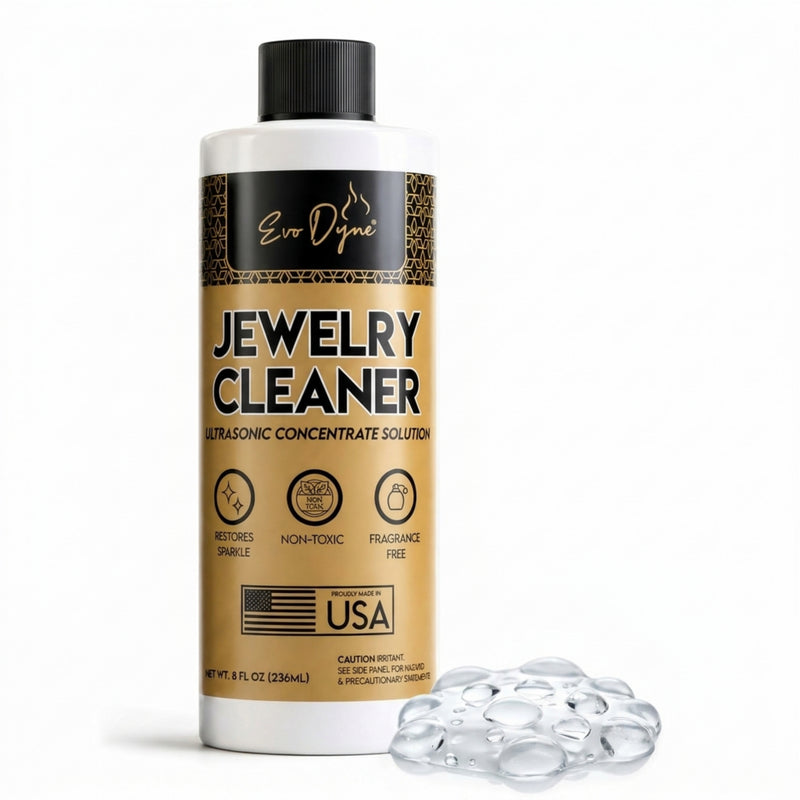 Ultrasonic Jewelry Cleaner Solution (8oz fl oz Total) | Ultrasonic Cleaner Solution for Diamond, Gold, Silver, Gemstones & more